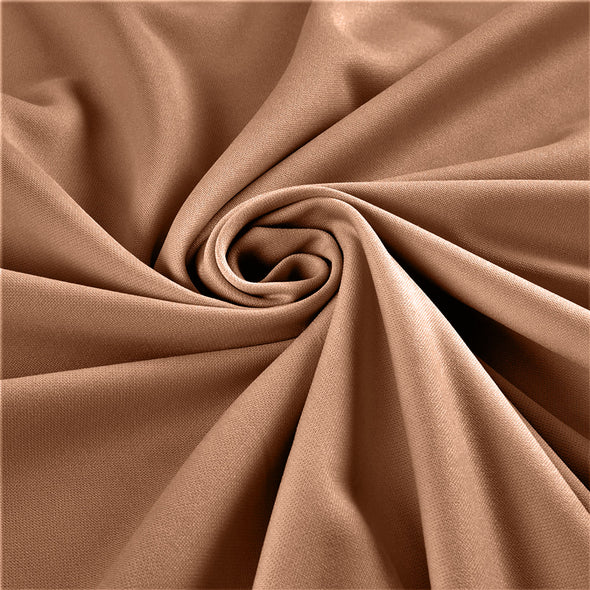 Light Peach Stretch Crepe Scuba Techno Knit Polyester Spandex Fabric for Bows, Top Knots, Head Wraps, Clothes, Costumes, Craft.