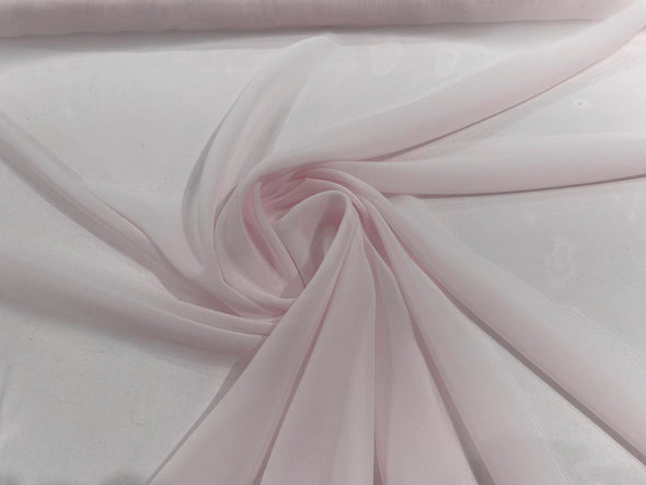 100% Polyester 58/60" Wide Soft Light Weight, Sheer, See Through Chiffon Fabric Sold By The Yard