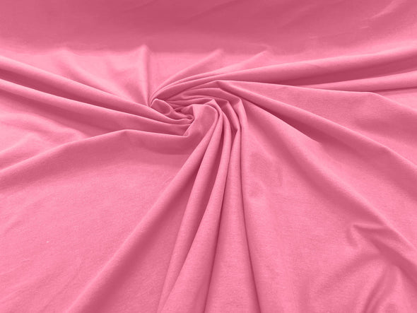 Light Pink 58/60" Wide Cotton Jersey Spandex Knit Blend 95% Cotton 5 percent Spandex/Stretch Fabric/Costume