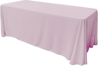 Light Pink Rectangular Polyester Poplin Tablecloth Floor Length / Party supply