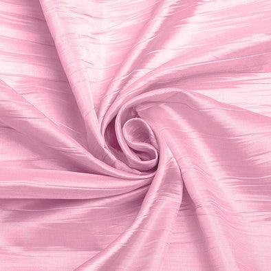 Light Pink Crushed Taffeta Fabric - 54" Width - Creased Clothing Decorations Crafts - Sold By The Yard