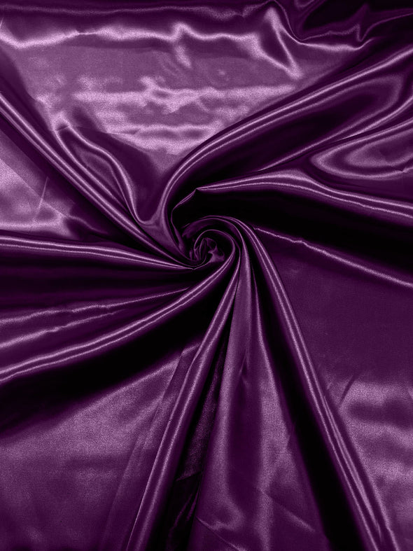 Light Plum Shiny Charmeuse Satin Fabric for Wedding Dress/Crafts Costumes/58” Wide /Silky Satin