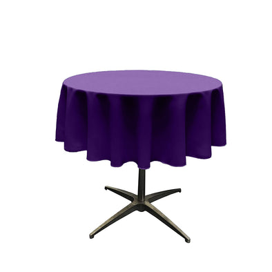 Light Purple  Solid Round Polyester Poplin Tablecloth Seamless