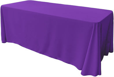 Light Purple  Rectangular Polyester Poplin Tablecloth Floor Length / Party supply