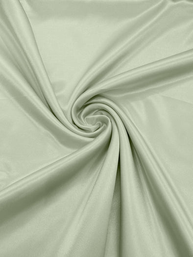 Light Sage Crepe Back Satin Bridal Fabric Draper/Prom/Wedding/58" Inches Wide Japan Quality