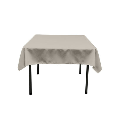 Light Silver Square Polyester Poplin Table Overlay - Diamond. Choose Size Below
