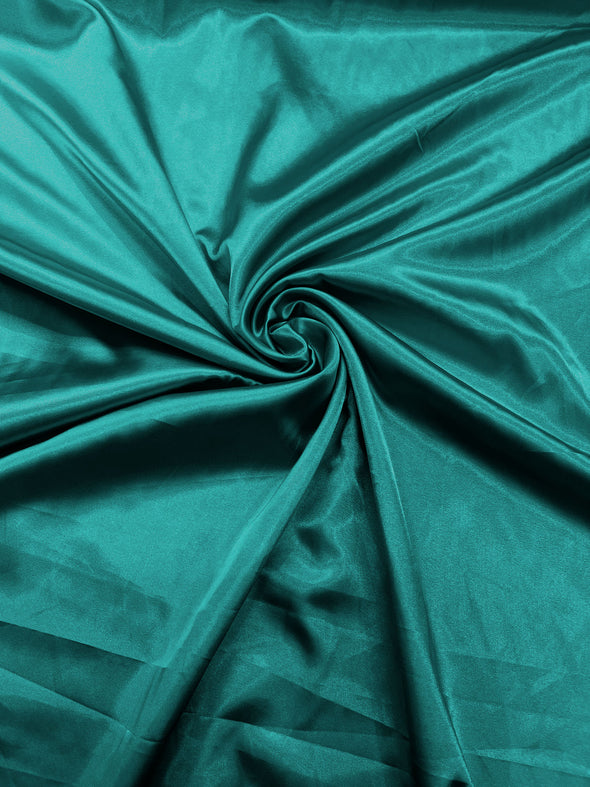 Light Teal Light Weight Silky Stretch Charmeuse Satin Fabric/60" Wide/Cosplay.