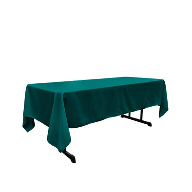 Light Teal Rectangular Polyester Poplin Tablecloth / Party supply