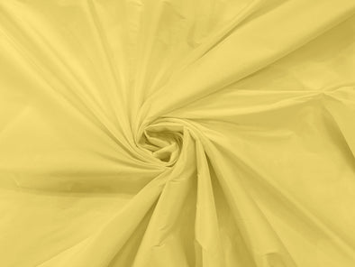 Light Yellow 100% Polyester Imitation Silk Taffeta Fabric 55" Wide/Costume/Dress/Cosplay/Wedding