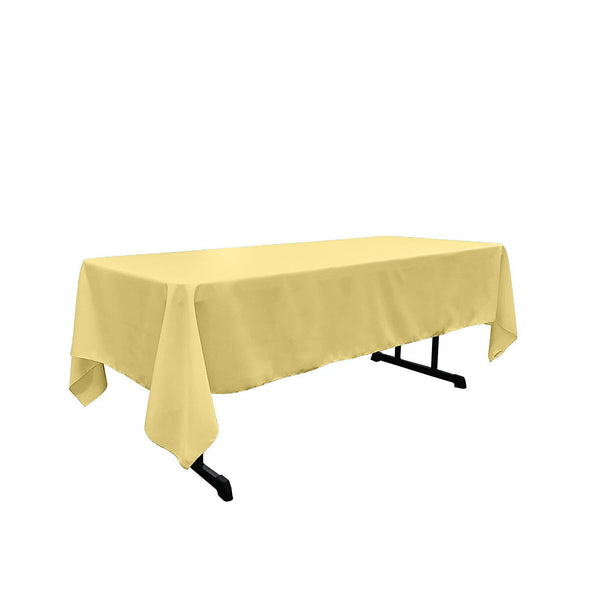 60" by 108" Rectangular Polyester Poplin Tablecloth