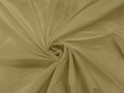 Light Gold 100% Polyester Imitation Silk Taffeta Fabric 55" Wide/Costume/Dress/Cosplay/Wedding