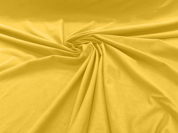 Light Yellow 58/60" Wide Cotton Jersey Spandex Knit Blend 95% Cotton 5 percent Spandex/Stretch Fabric/Costume
