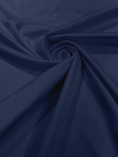 Light Navy Blue Matte Stretch Lamour Satin Fabric 58" Wide/Sold By The Yard. New Colors