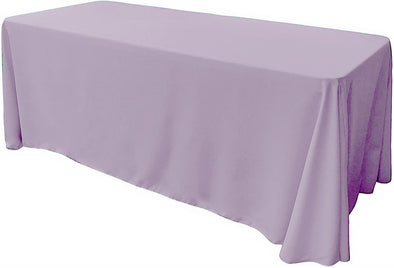 Lilac Rectangular Polyester Poplin Tablecloth Floor Length / Party supply