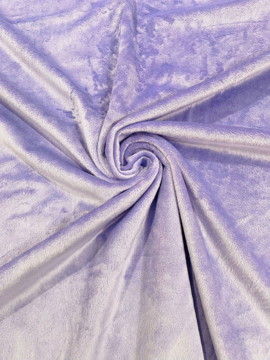Lilac Minky Solid Silky Plush Faux Fur Fabric - Sold by the yard