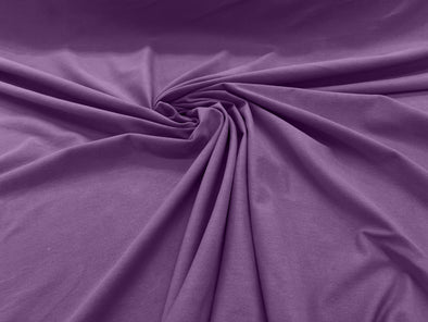 Lilac 58/60" Wide Cotton Jersey Spandex Knit Blend 95% Cotton 5 percent Spandex/Stretch Fabric/Costume