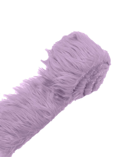 Lilac Taupe Long Pile Soft Faux Fur Fabric STRIP for Fur suit, Cosplay Costume, Photo Prop, Trim, Throw Pillow, Crafts.