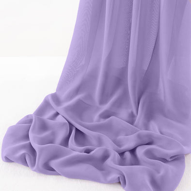 Lilac 5Yards Chelsea Wool Dobby Chiffon Fabric/58" Wide Sheer Fabric/Solid Color Draping Fabric for Wedding Party Easter Backdrop