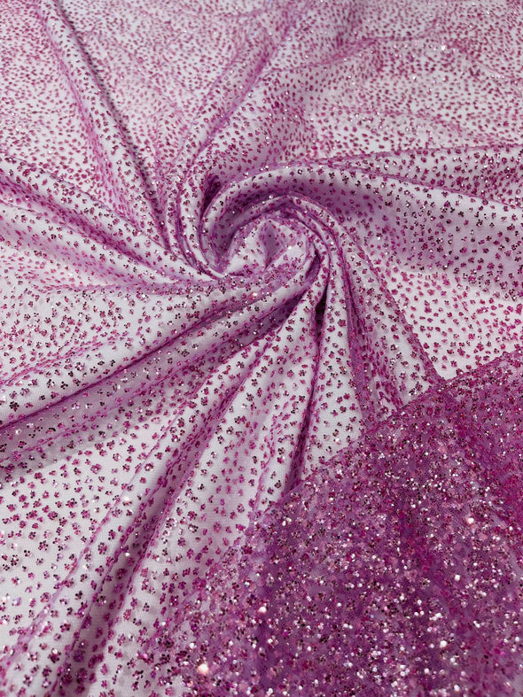 Lilac Chunky tulle glitter fabric shimmer/ tulle glitter for dresses/ mesh glitter fabric/ costume fabric/ wholesale.