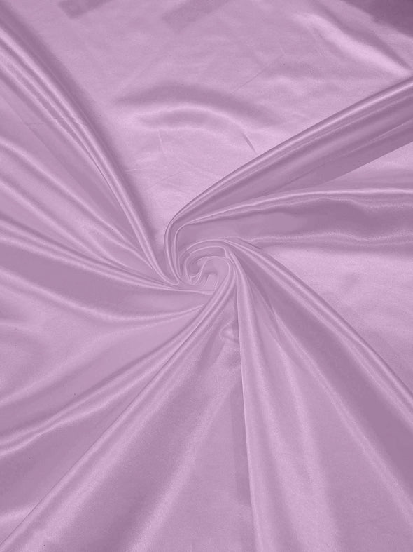 Lilac Heavy Shiny Bridal Satin Fabric for Wedding Dress, 60" inches wide sold by The Yard. Modern Color
