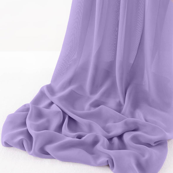 Lilac Wool Dobby Chiffon Sheer Table Runner for Wedding, Decorations for Birthday Parties, Banquets, Engagements.