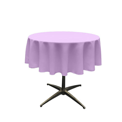 Lilac Solid Round Polyester Poplin Tablecloth Seamless