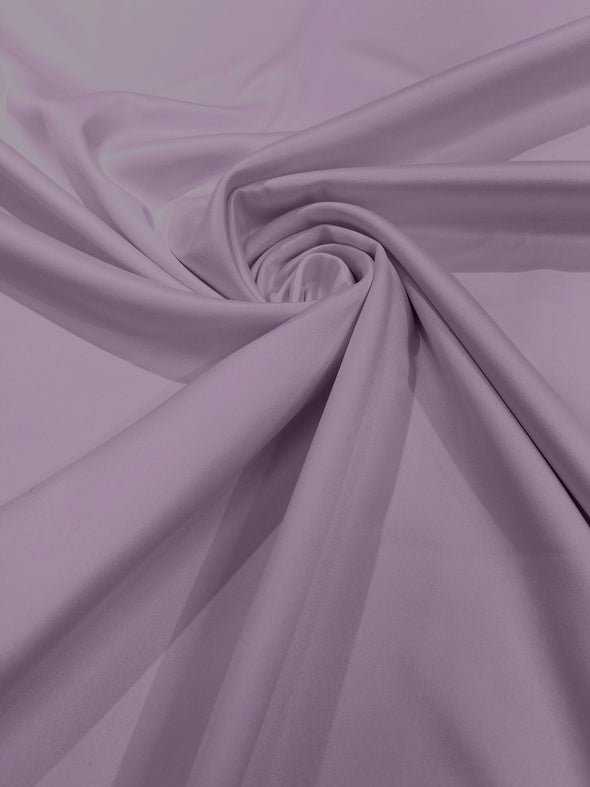 Lilac Matte Stretch Lamour Satin Fabric 58" Wide/Sold By The Yard. New Colors