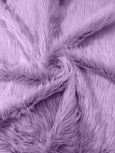 Lilac Long Pile Soft Faux Fur Fabric for Fur suit, Cosplay Costume, Photo Prop, Trim, Throw Pillow, Crafts.