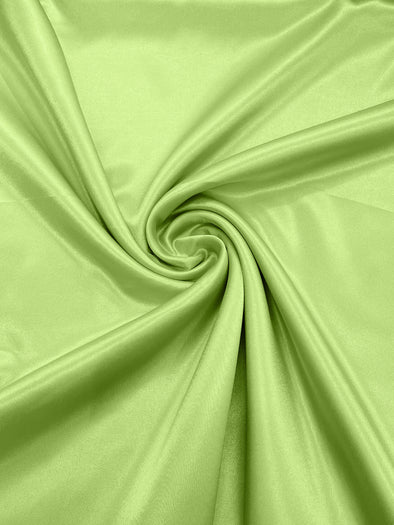 Lime Green Crepe Back Satin Bridal Fabric Draper/Prom/Wedding/58" Inches Wide Japan Quality