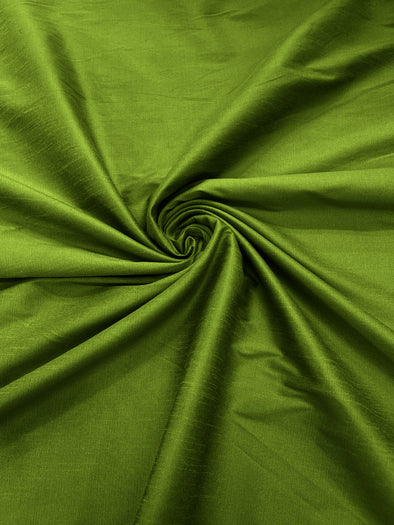 Lime Green Polyester Dupioni Faux Silk Fabric/ 55” Wide/Wedding Fabric/Home Décor.