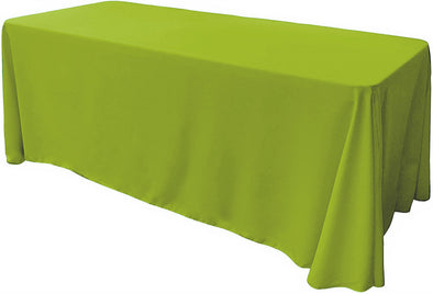 Lime Green Rectangular Polyester Poplin Tablecloth Floor Length / Party supply