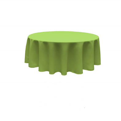 Lime Green Round Polyester Poplin Tablecloth Seamless
