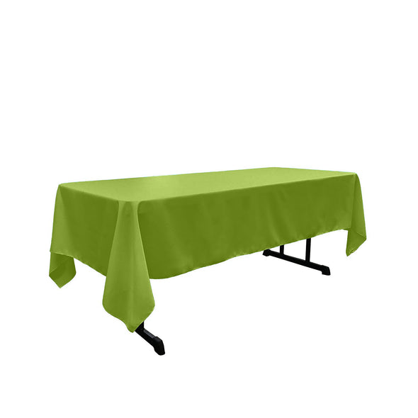 60" by 108" Rectangular Polyester Poplin Tablecloth