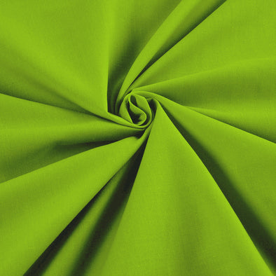 Lime Wide 65% Polyester 35 Percent Solid Poly Cotton Fabric for Crafts Costumes Decorations-Sold by the Yard