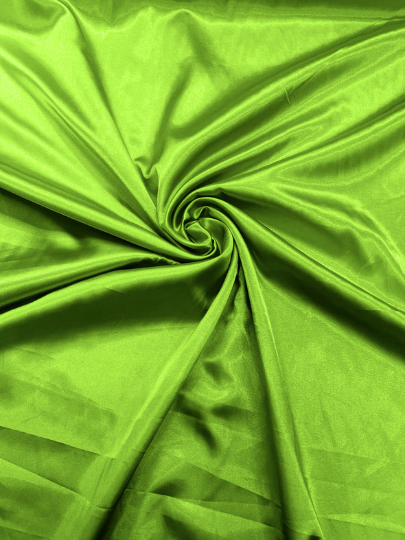 Lime Light Weight Silky Stretch Charmeuse Satin Fabric/60" Wide/Cosplay.