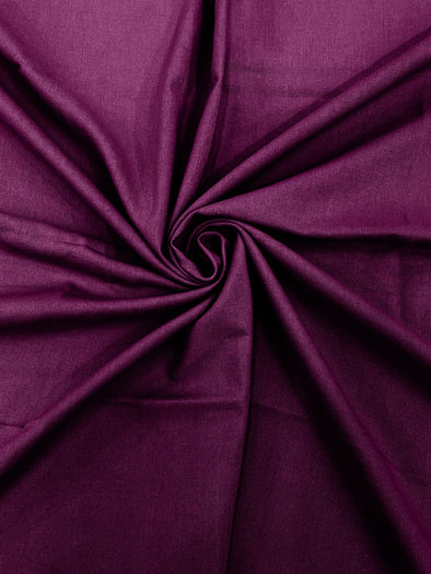 Magenta Medium Weight Natural Linen Fabric/50"Wide/Clothing