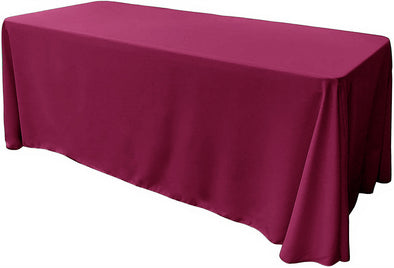 Magenta Rectangular Polyester Poplin Tablecloth Floor Length / Party supply