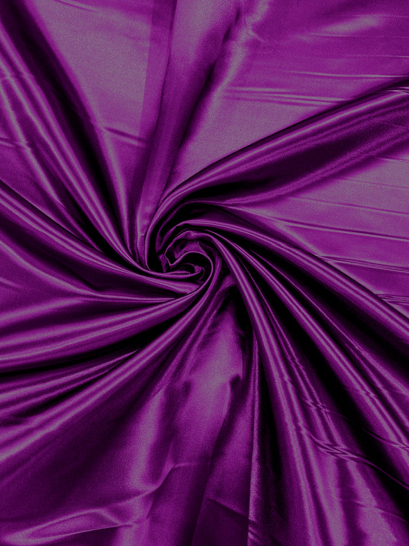 Magenta Heavy Shiny Bridal Satin Fabric for Wedding Dress, 60" inches wide sold by The Yard. Modern Color