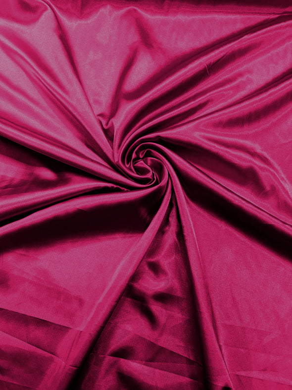 Magenta Light Weight Silky Stretch Charmeuse Satin Fabric/60" Wide/Cosplay.