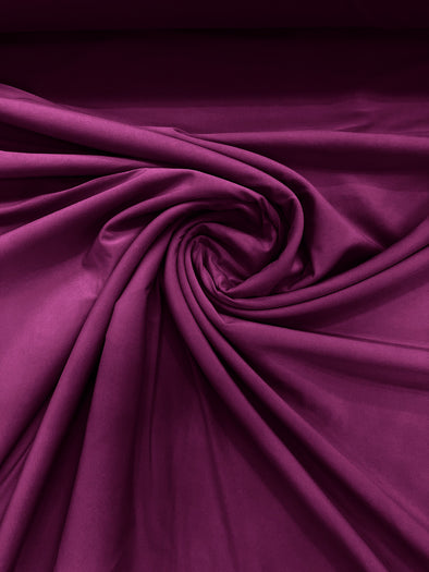 Magenta ITY Fabric Polyester Knit Jersey 2 Way Stretch Spandex Sold By The Yard