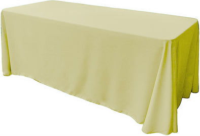 Maize Yellow Rectangular Polyester Poplin Tablecloth Floor Length / Party supply
