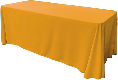 Mango Yellow Rectangular Polyester Poplin Tablecloth Floor Length / Party supply