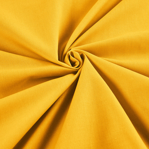 Mango Yellow Wide 65% Polyester 35 Percent Solid Poly Cotton Fabric for Crafts Costumes Decorations-Sold by the Yard