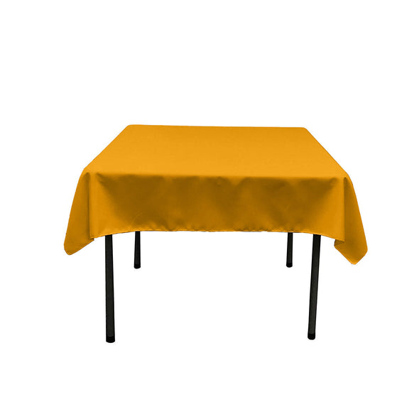 Mango Yellow Square Polyester Poplin Table Overlay - Diamond. Choose Size Below