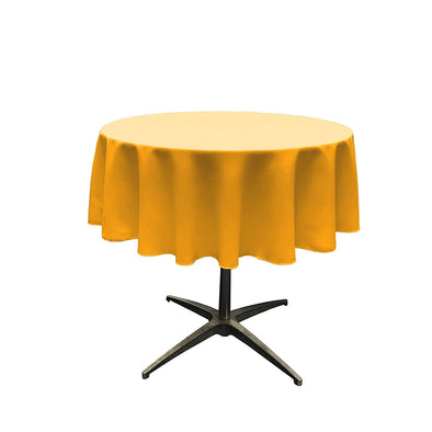 Mango Solid Round Polyester Poplin Tablecloth Seamless