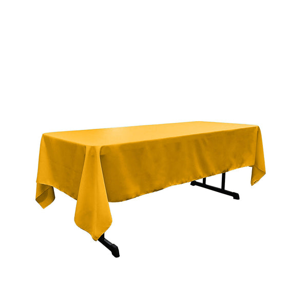60" by 108" Rectangular Polyester Poplin Tablecloth