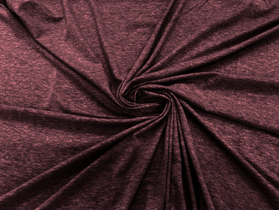 Maroon 2 Tone  58/60" Wide Cotton Jersey Spandex Knit Blend 95% Cotton 5 percent Spandex/Stretch Fabric/Costume