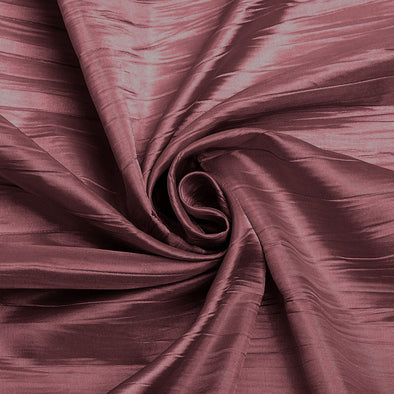 Mauve Crushed Taffeta Fabric - 54" Width - Creased Clothing Decorations Crafts - Sold By The Yard