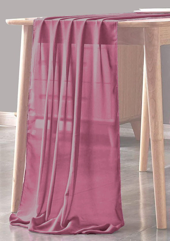 Pack of 10 10ft Chiffon Table Runner for Wedding, Decorations for Birthday Parties, Banquets, Engagements, Sheer