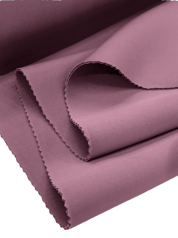 Mauve Neoprene Scuba Super Techno Fabric, 2mm Thick, Solid Colors, Sold by The Yard.